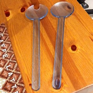 Tupperware Acrylic Watercolor Salad Servers NWOT